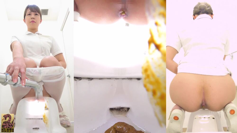 [SR085] Front and back full body shots of babes in uniforms farting and pooping inside the toilet. VOL. 3