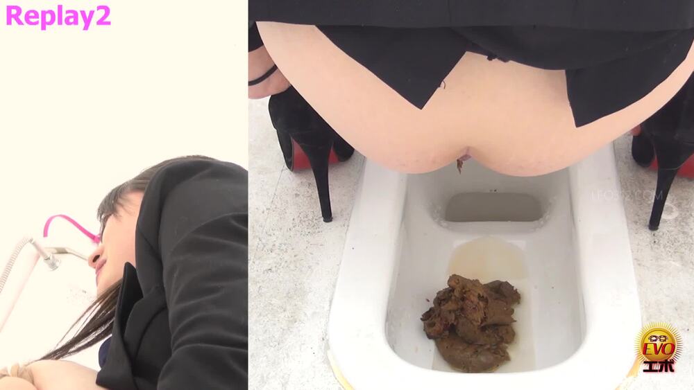 [EE-360] Poop pillars! Thick girly feces. Multi – angle toilet voyeur. VOL. 2