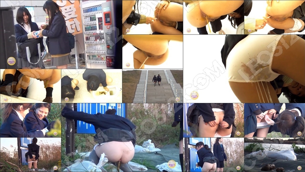 [SL-04] Outdoor hidden camera caught female college students giving each other enemas
